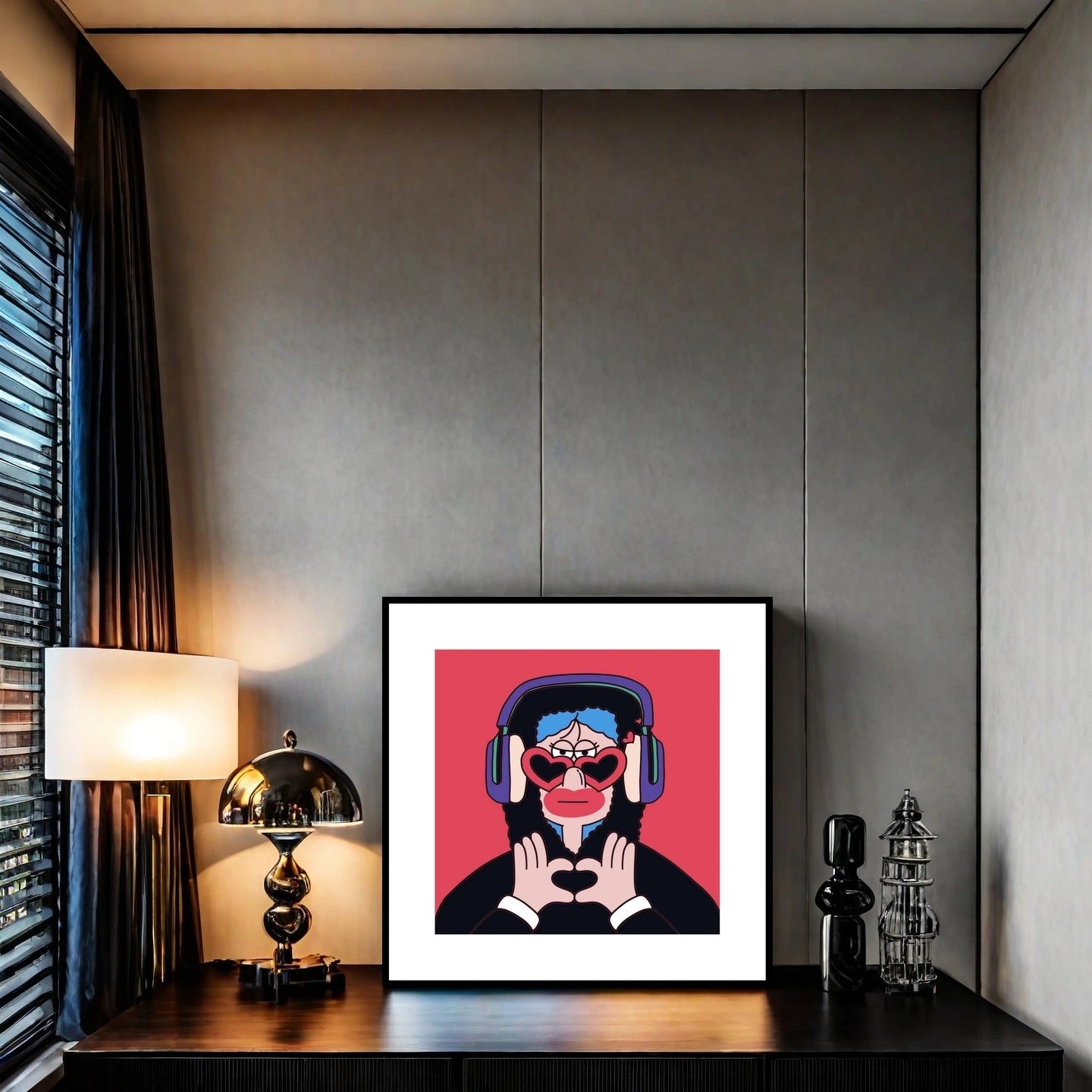 The Heartbeat Icon (Silk Pop Art Illustration)