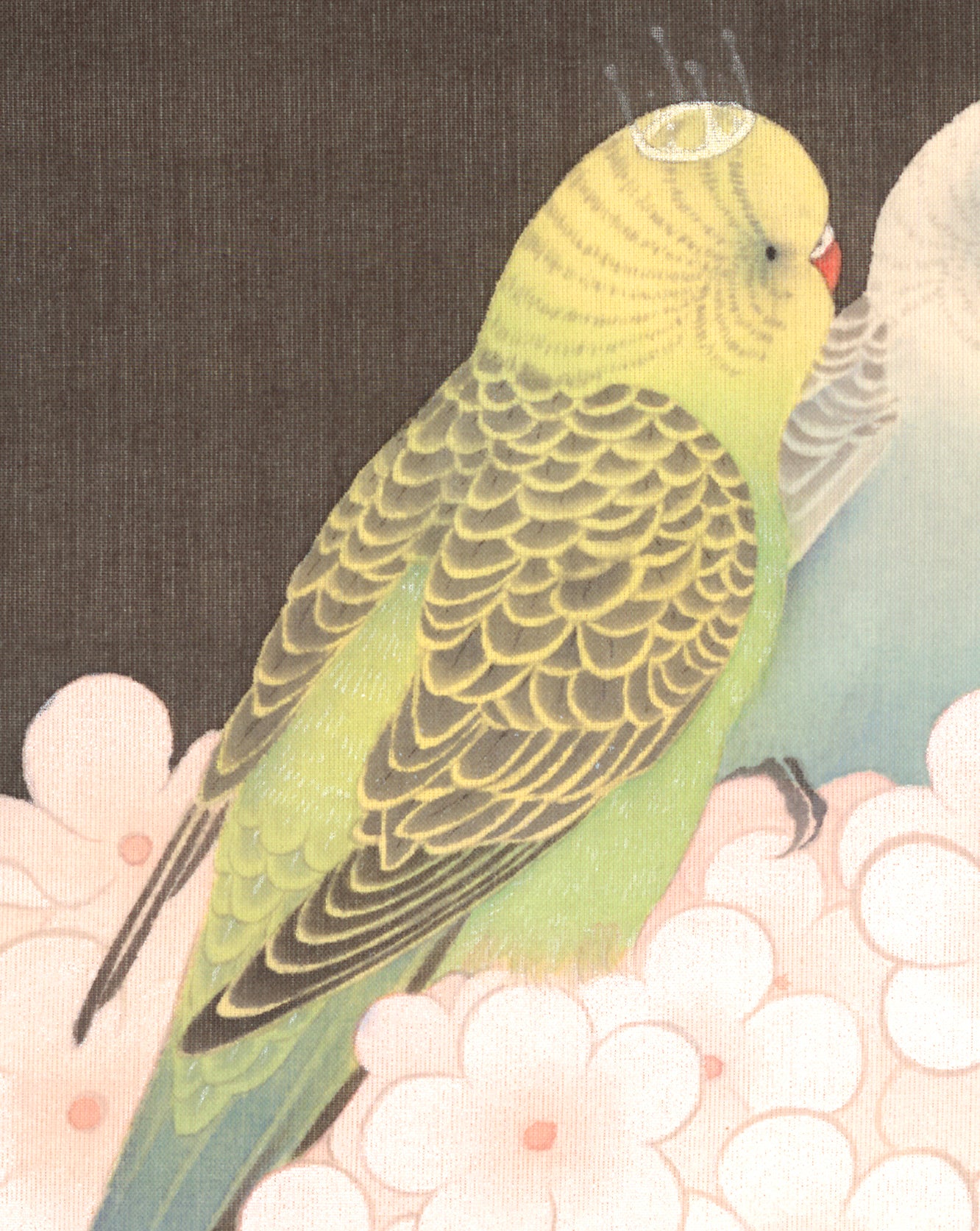 Tea Gathering-Ink and Color on Silk 15.6'' × 15.2''