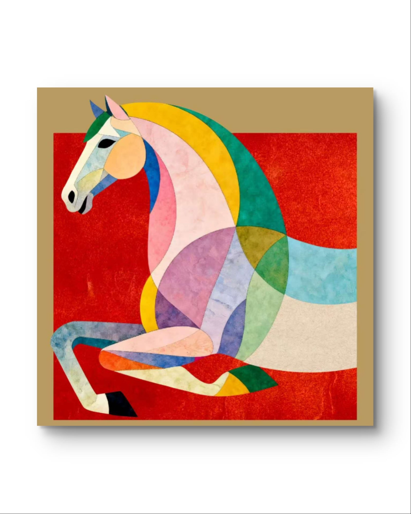 Chinese Horse | Silk Art Print  23.6'' × 23.6''