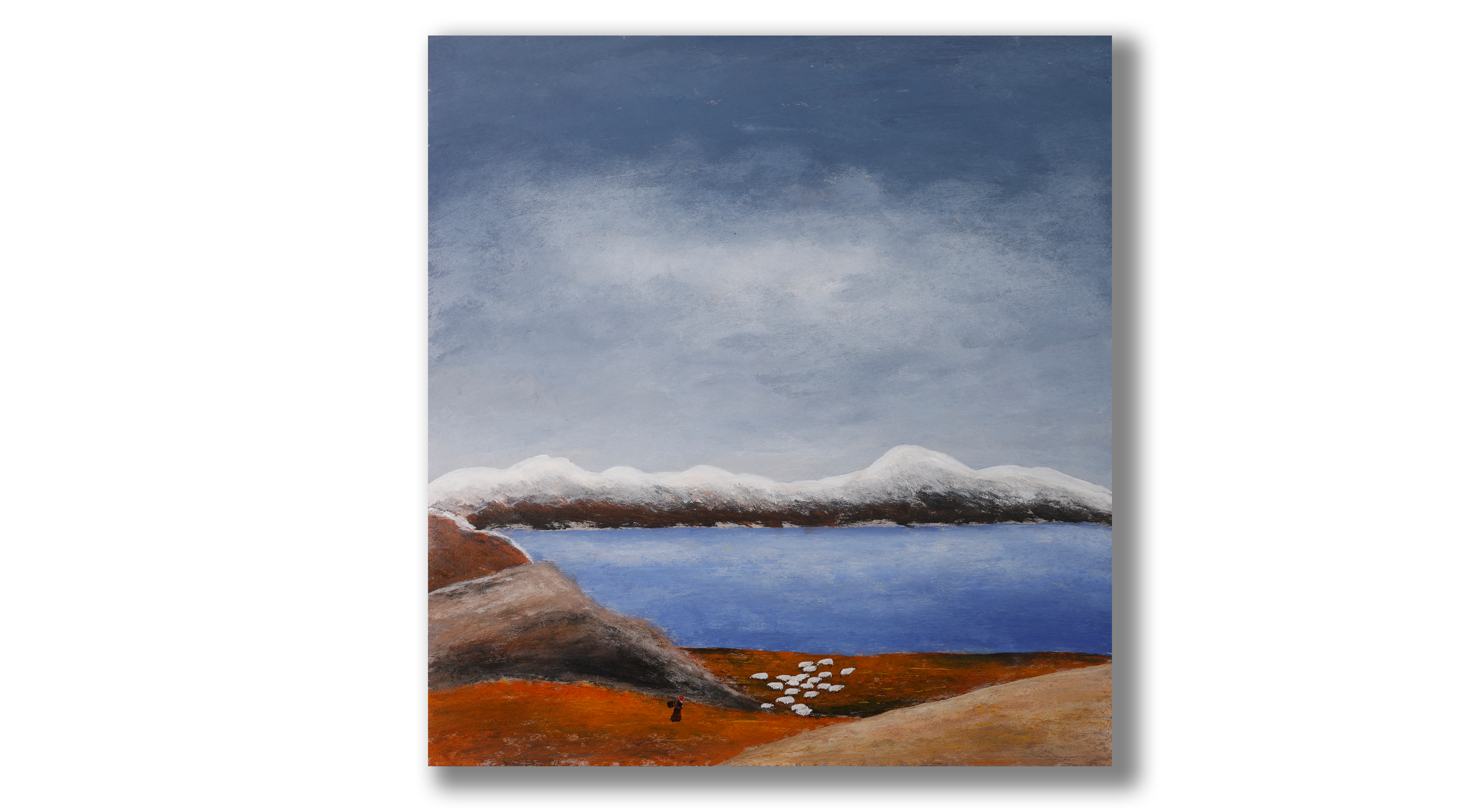 The Gaze Upon Tibet  Series， Acrylic on Xuan Paper 27.6'' × 27.6''