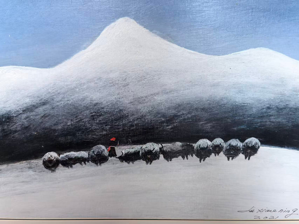 Yak Herders  — 21.3''×14.6'' Small Format Oil