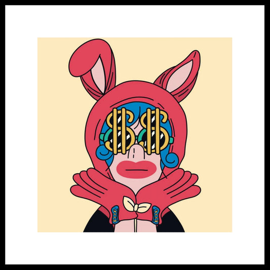 The Money Girl (Silk Pop Art Illustration)