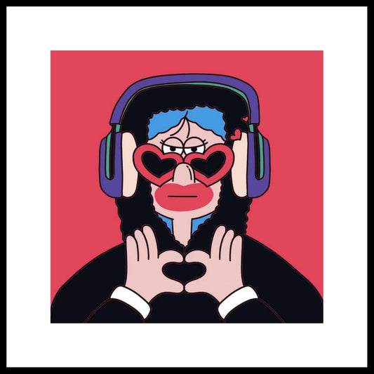 The Heartbeat Icon (Silk Pop Art Illustration)