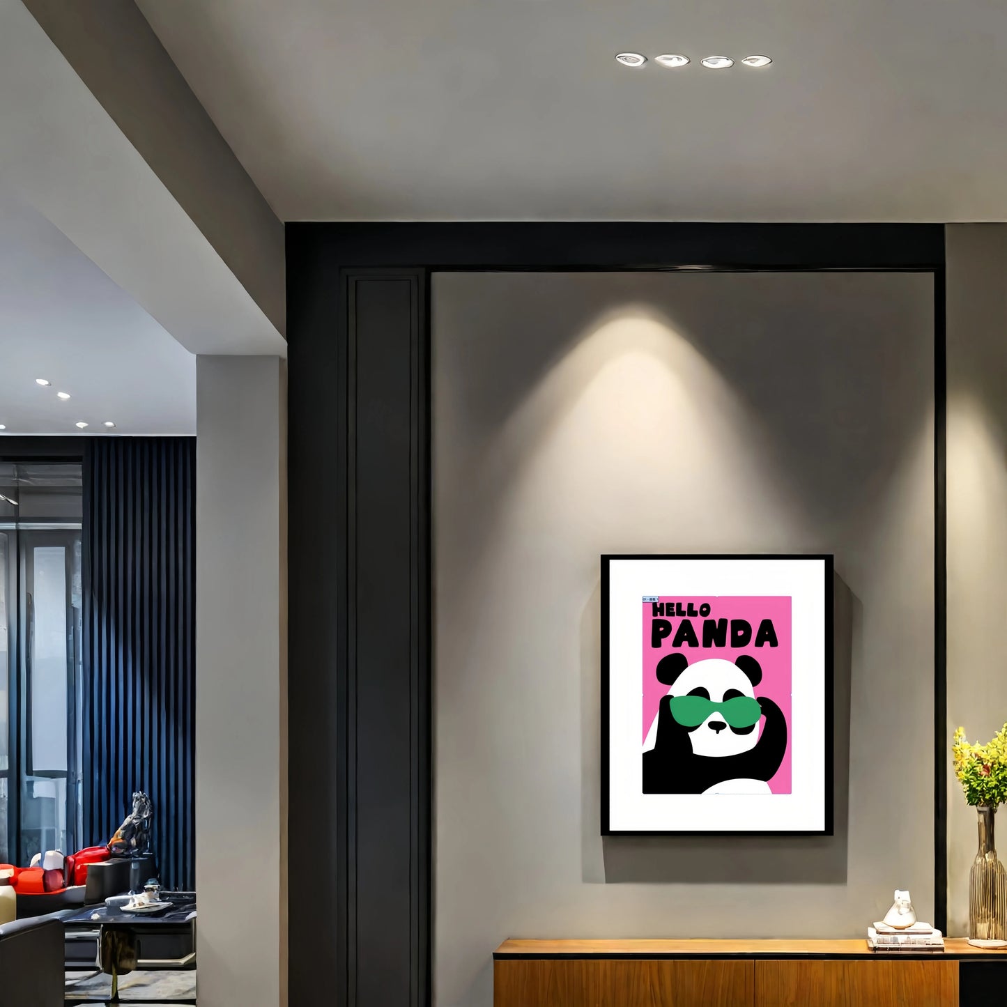 The Cool Panda (Silk Pop Art Illustration)