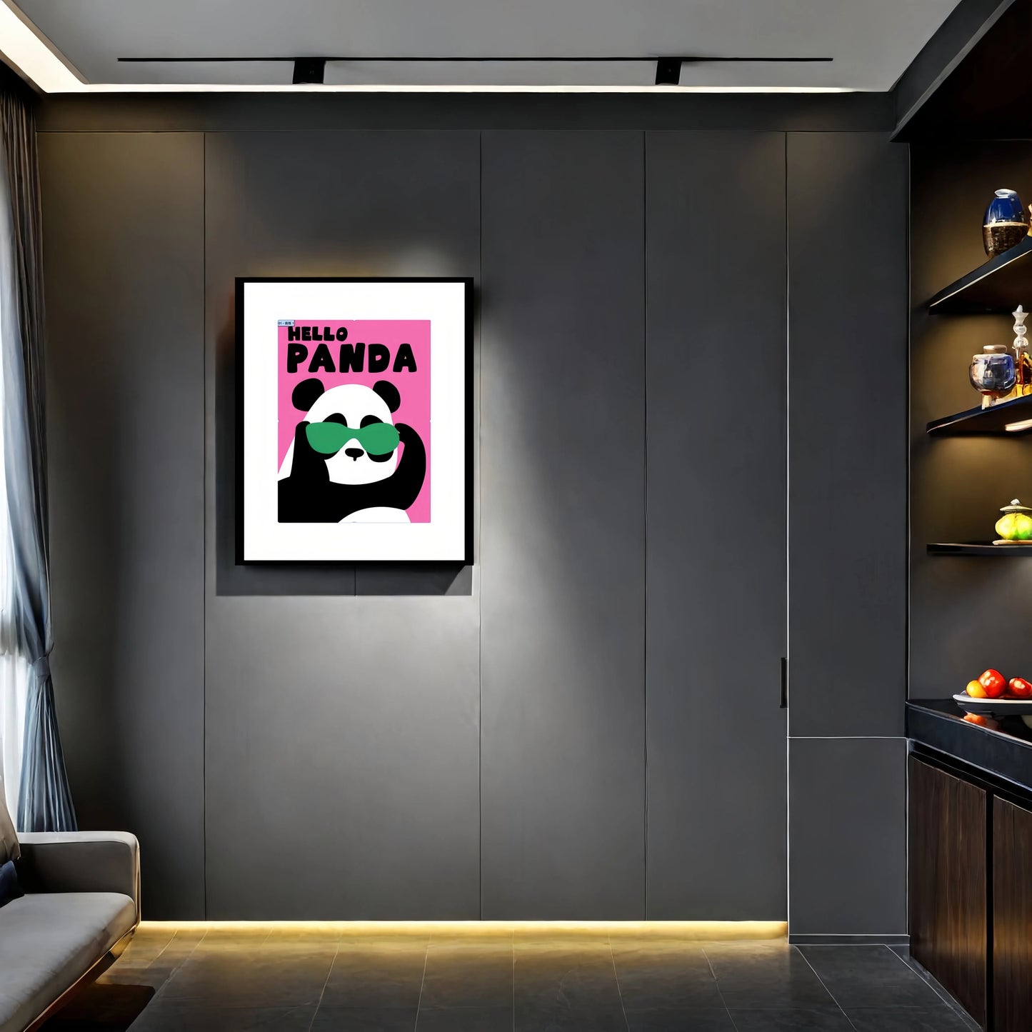 The Cool Panda (Silk Pop Art Illustration)