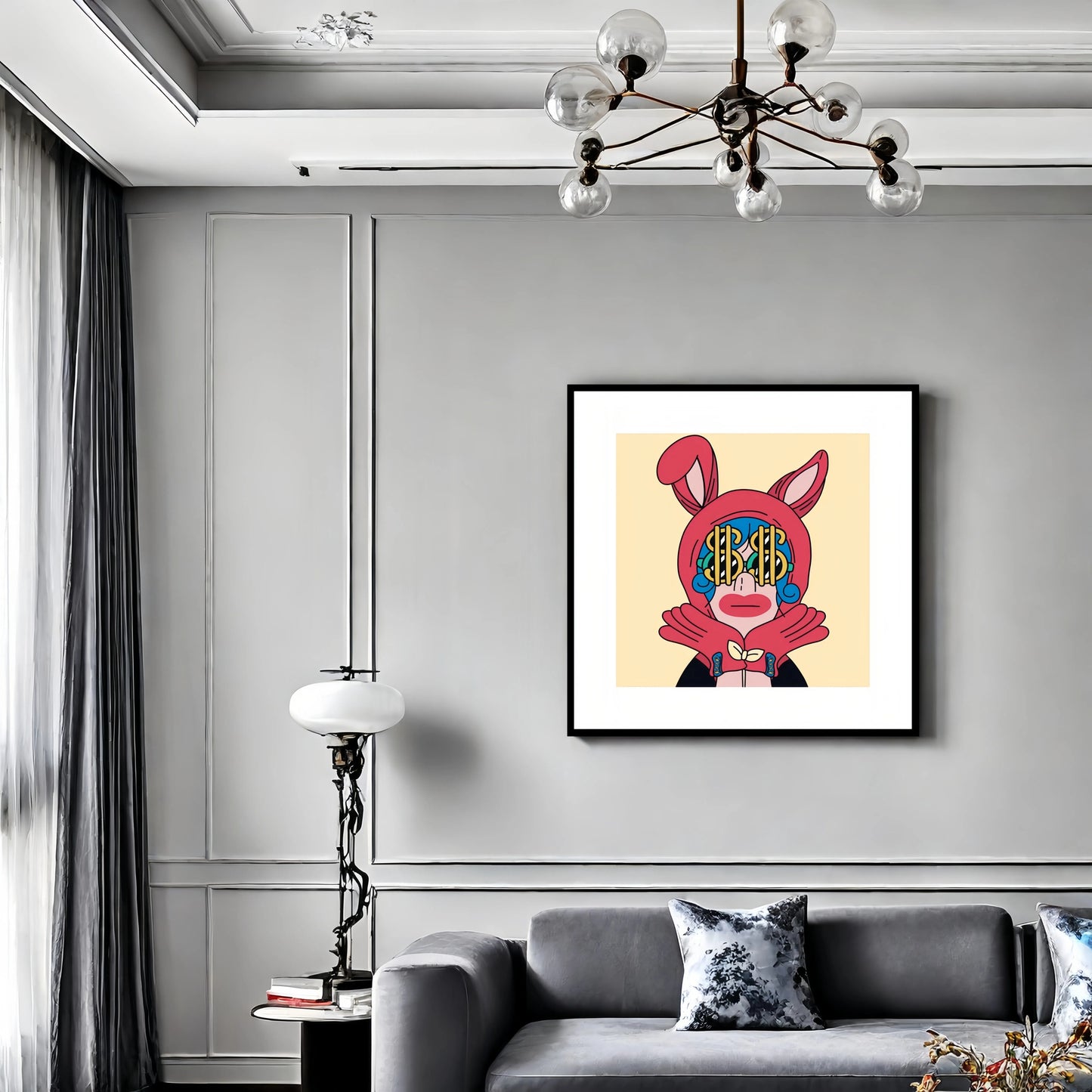 The Money Girl (Silk Pop Art Illustration)