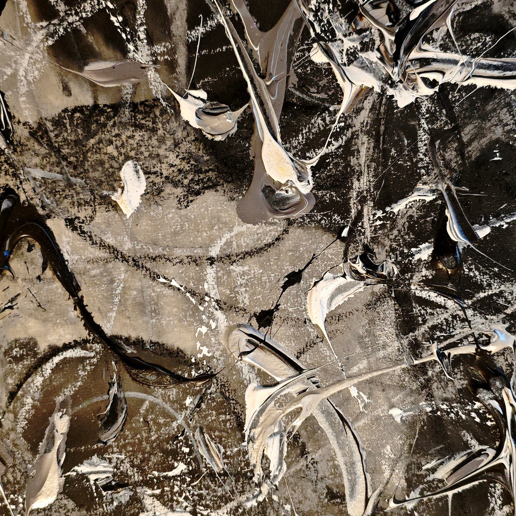 The Density of Thought NO.2 | Mixed Media, 26.8" × 26.8" | Original Painting by Chinese Artist | Magic Bear Art