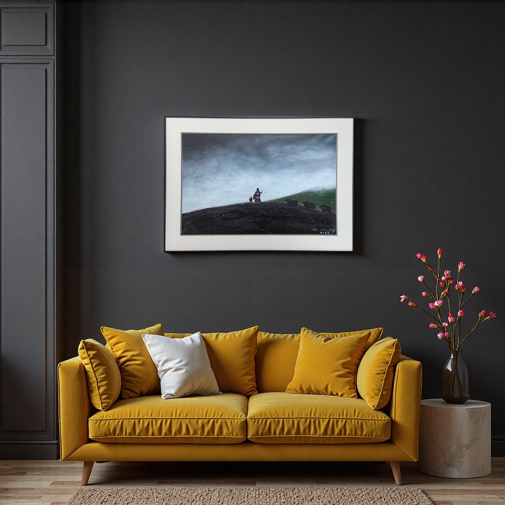 Tibetan Mother and Child— 23.2 ''× 15'' Small Format Oil