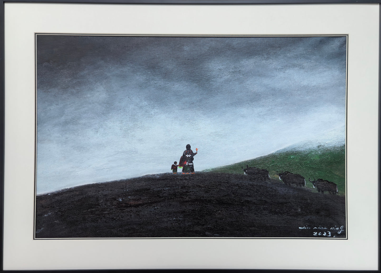 Tibetan Mother and Child— The Gaze Upon Tibet Series, Small Format Oil