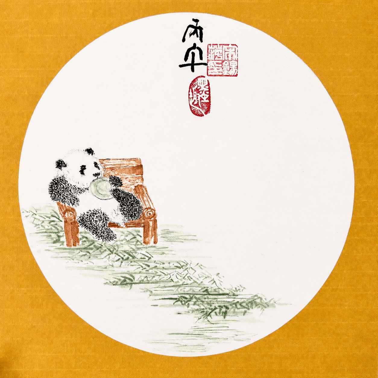 A Moment of Ease | Chinese Original Painting | Magic Bear Art