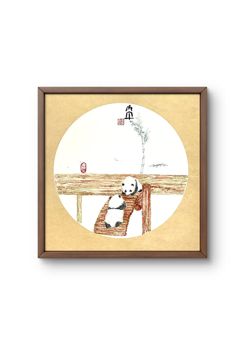 Beneath the Bamboo | Chinese Original Painting | Magic Bear Art