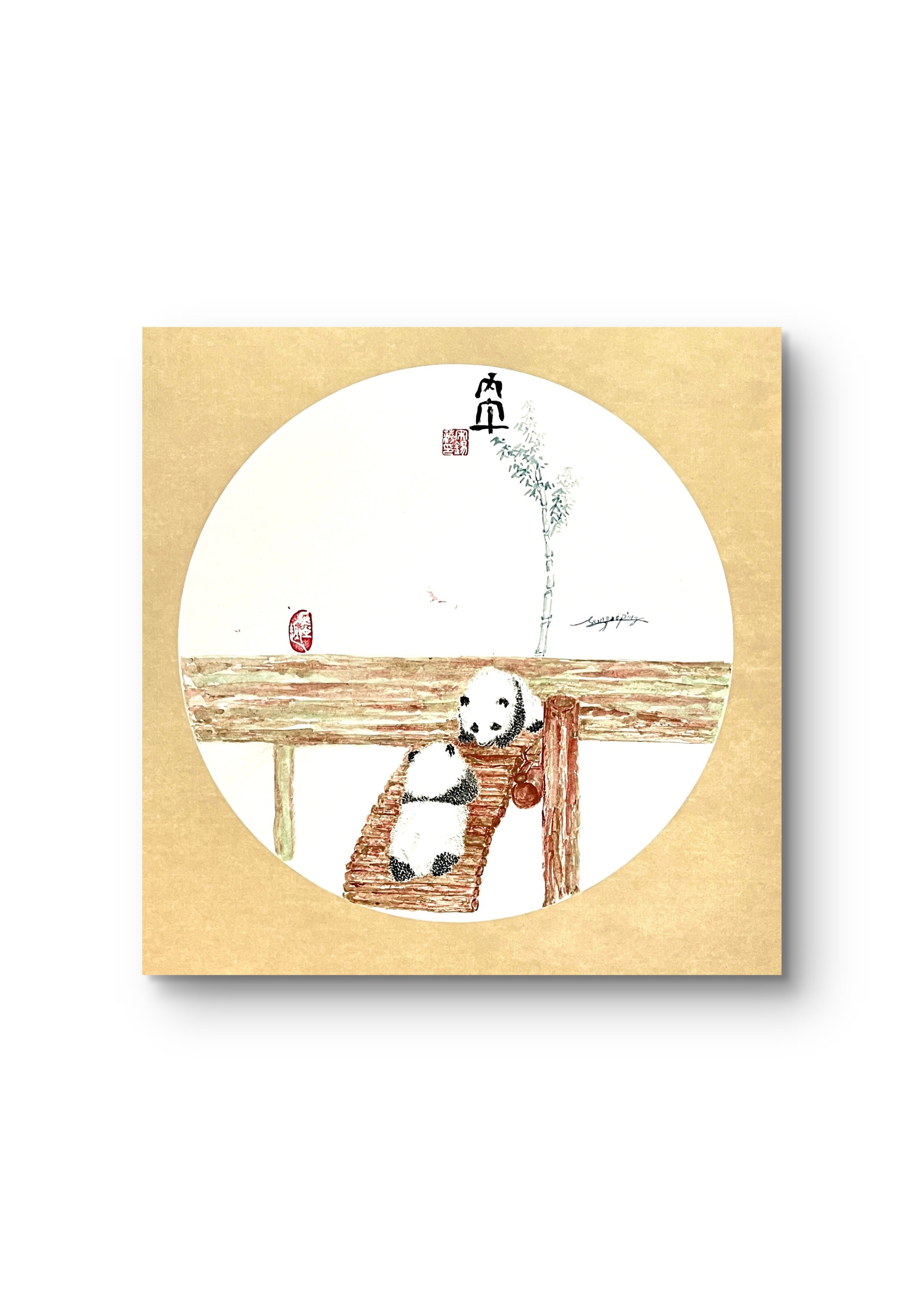 Beneath the Bamboo | Chinese Original Painting | Magic Bear Art