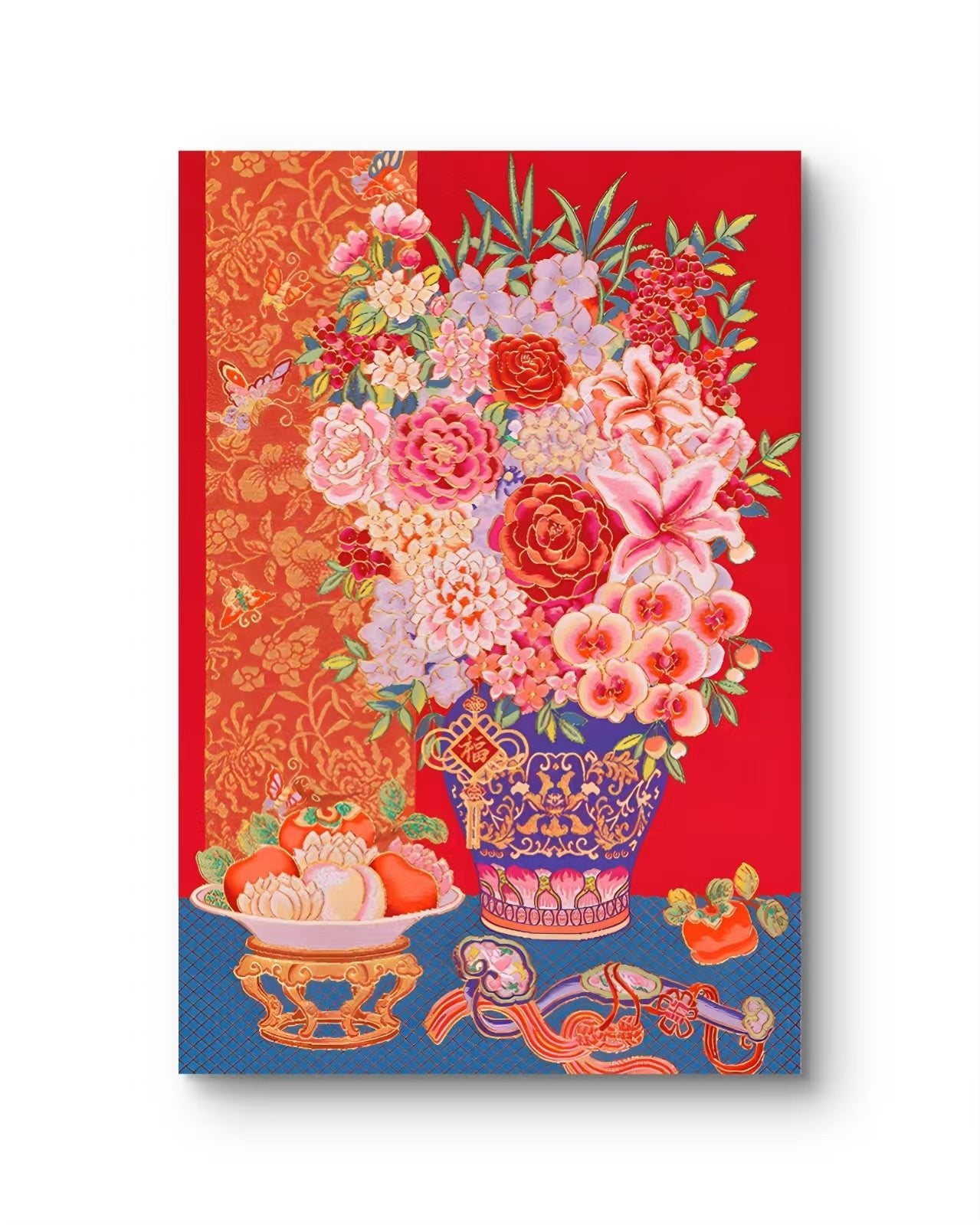 Blooming Prosperity | Chinese Original Painting | Magic Bear Art