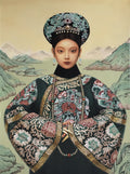 Chinese Empress Dowager Cixi - Oil on Canvas 31.5'' × 23.6'' | Chinese Original Painting | Magic Bear Art