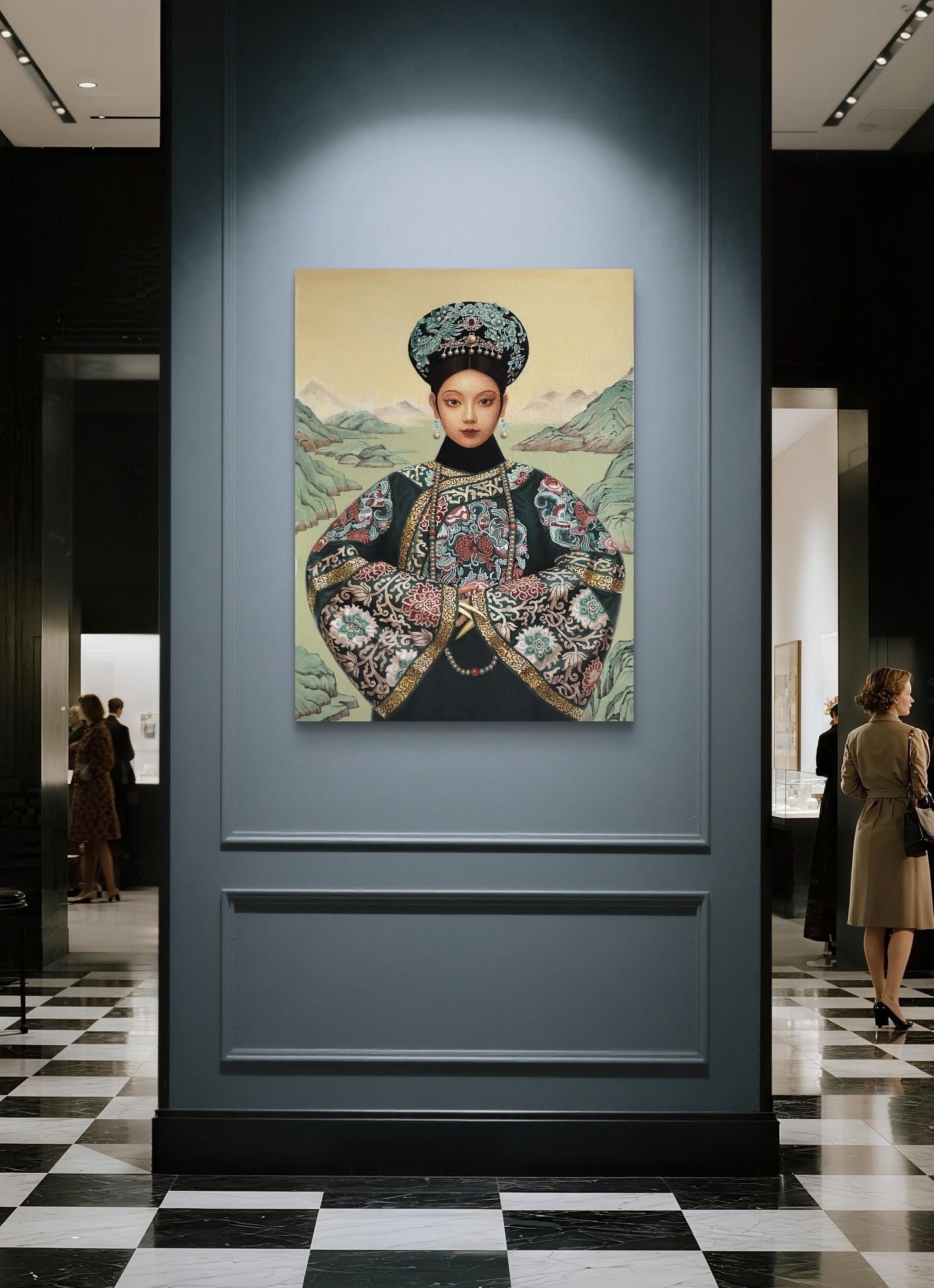 Chinese Empress Dowager Cixi - Oil on Canvas 31.5'' × 23.6'' | Chinese Original Painting | Magic Bear Art