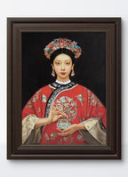 Chinese Qing Dynasty Lady - Oil on Canvas 31.5'' × 23.6'' | Original Painting by Chinese Artist | Magic Bear Art
