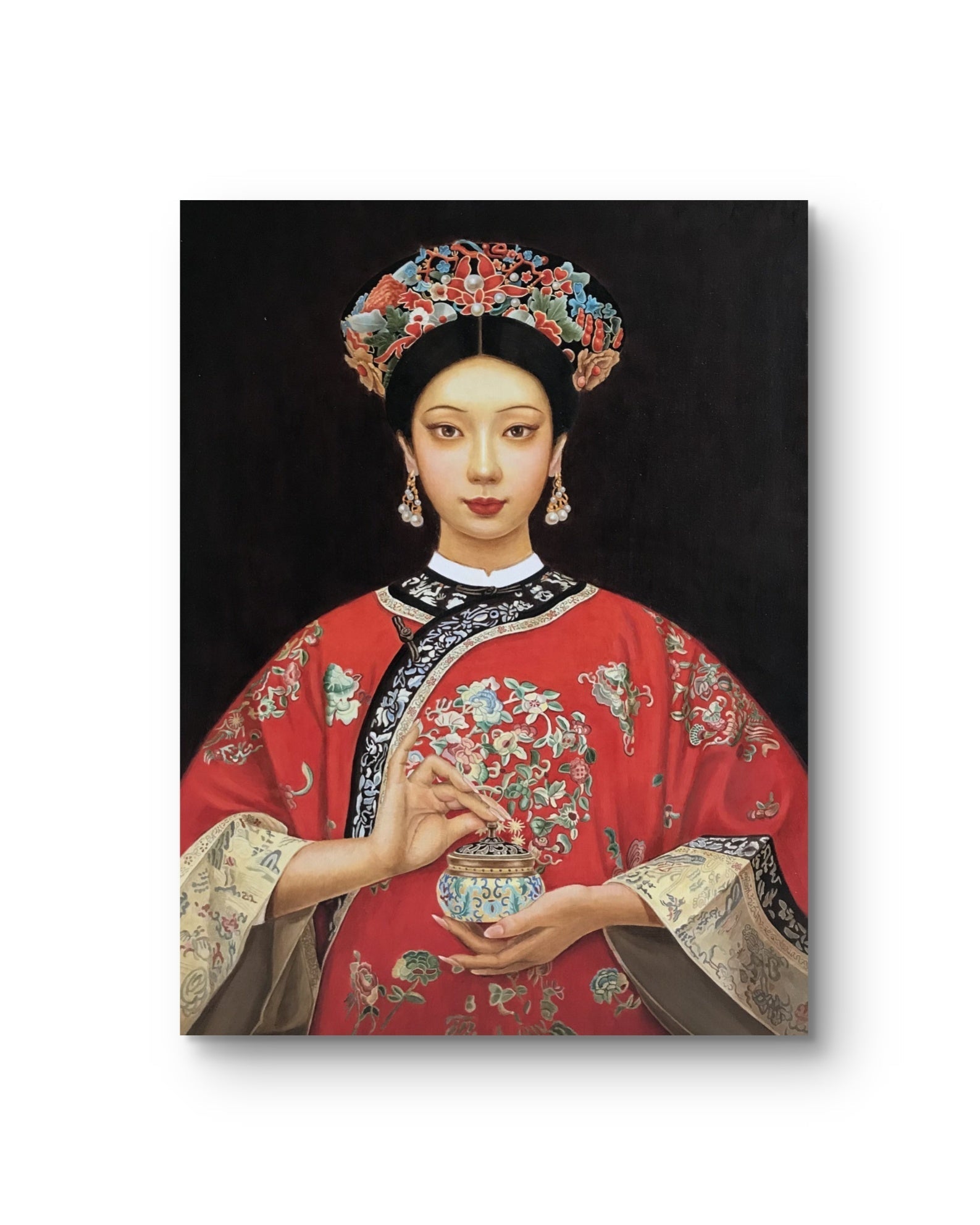 Chinese Qing Dynasty Lady | Chinese Original Painting | Magic Bear Art