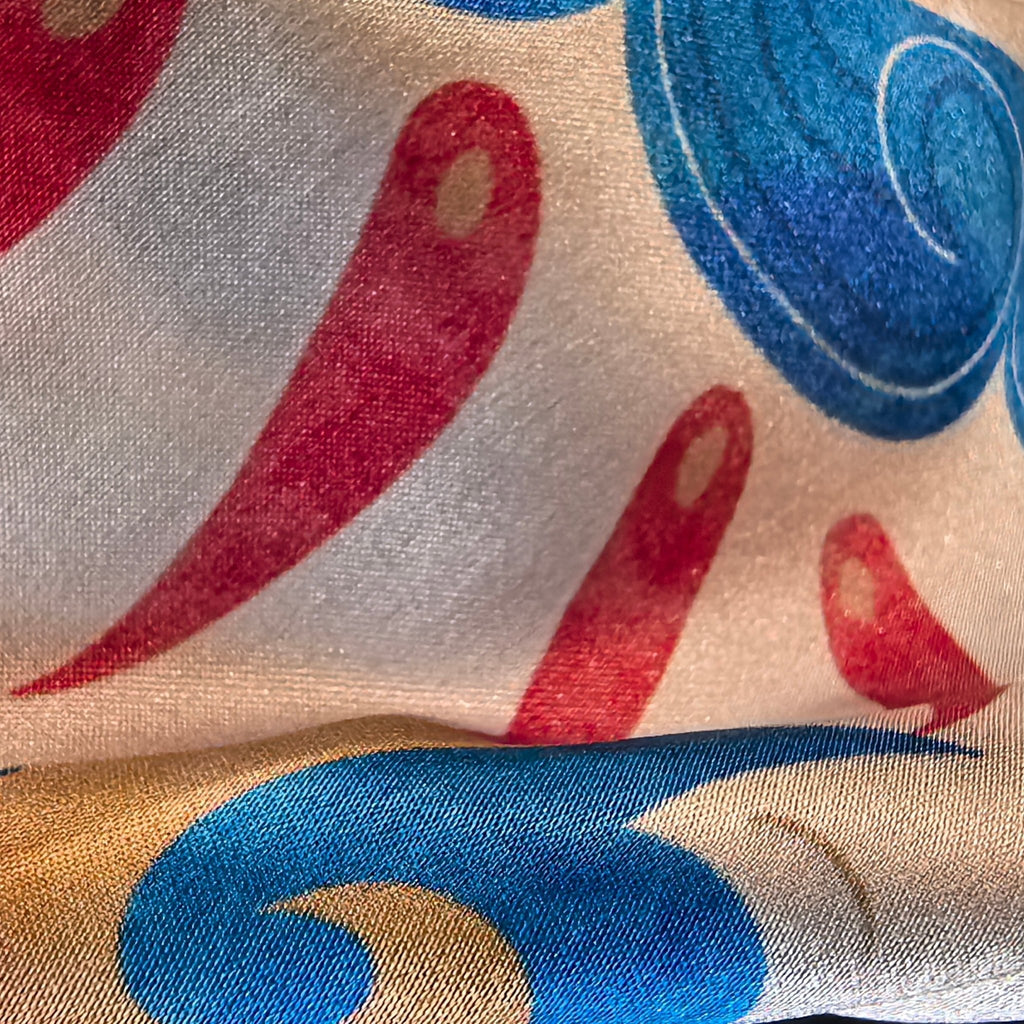 Chinese Tiger - Silk Wall Art 19.7'' × 19.7'' | Original Painting by Chinese Artist | Magic Bear Art