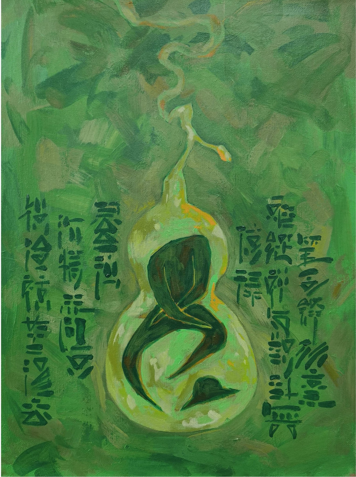 Cold Memory - Acrylic on Canvas 11.8'' × 15.7'' | Chinese Original Painting | Magic Bear Art