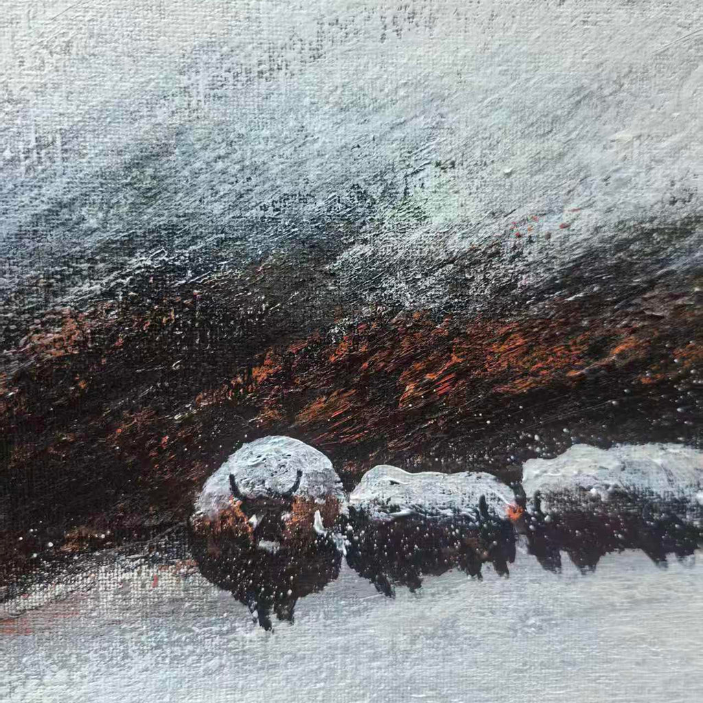 Yak Herders — 15.7'' × 23.6''  Small Format Oil (Vertical)