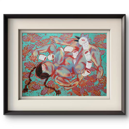 Destiny - Chinese Ink & Color 31.5″ × 23.6″ | Chinese Original Painting | Magic Bear Art