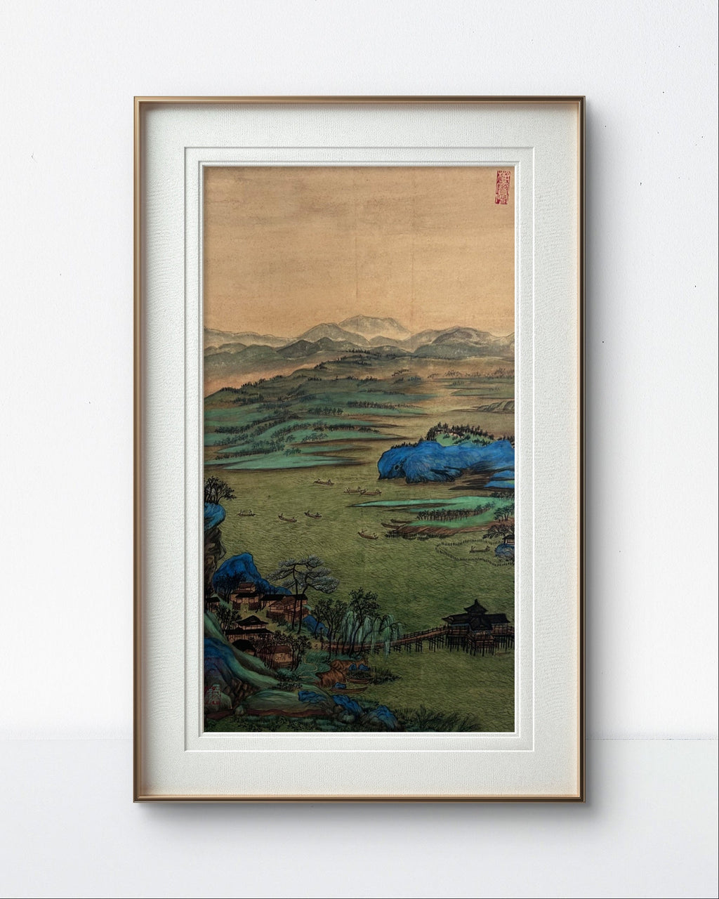 Emerald Waters at Dusk | Chinese Original Painting | Magic Bear Art