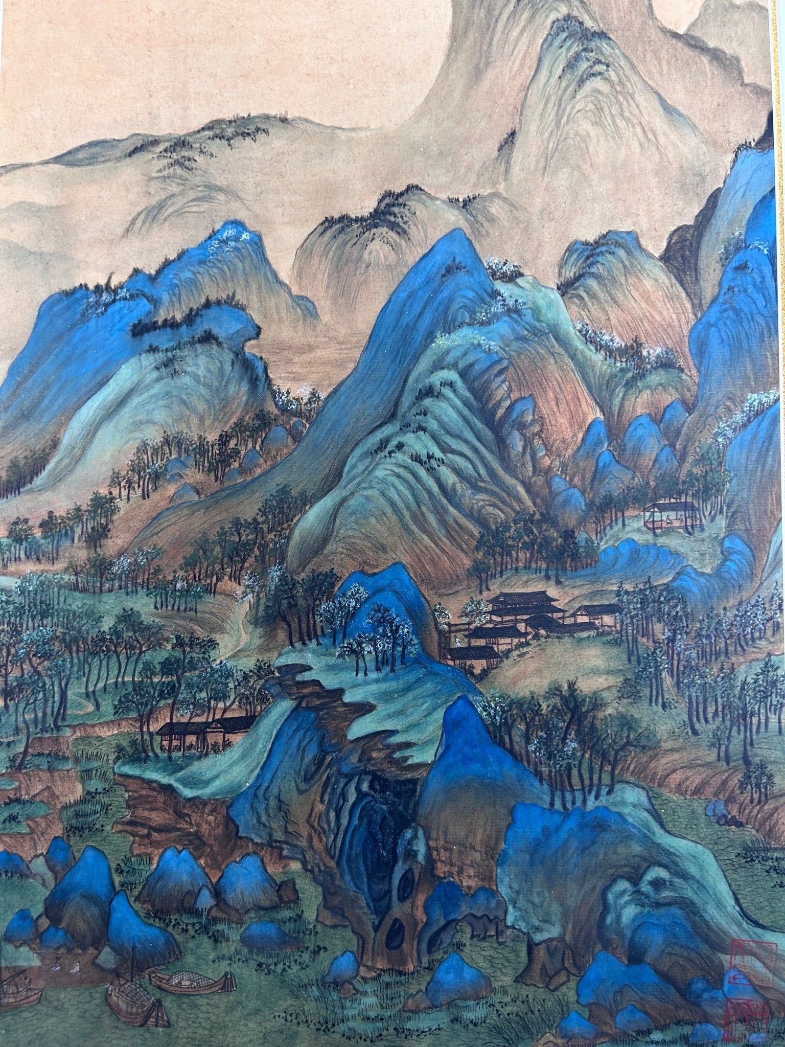 Emerald Waters at Dusk | Chinese Original Painting | Magic Bear Art