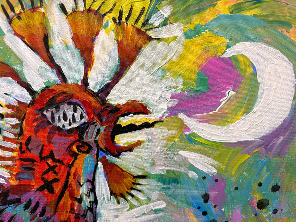 Flying Day - Acrylic on Canvas 47.2'' × 19.7'' | Chinese Original Painting | Magic Bear Art