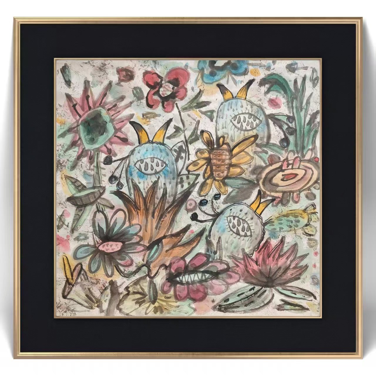 Fragrance of Life - Chinese Ink & Color 13.8'' × 13.4'' | Chinese Original Painting | Magic Bear Art