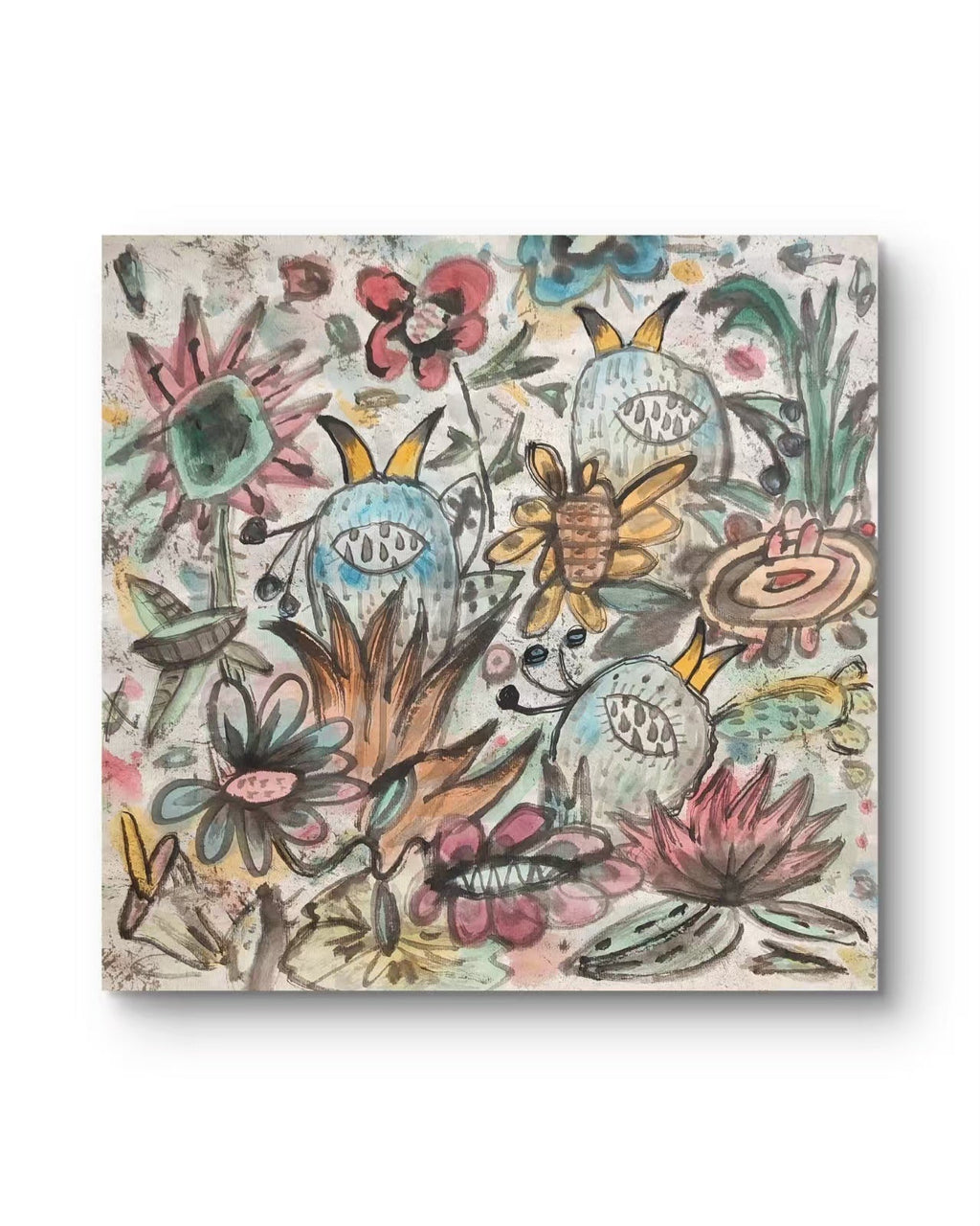 Fragrance of Life - Chinese Ink & Color 13.8'' × 13.4'' | Chinese Original Painting | Magic Bear Art