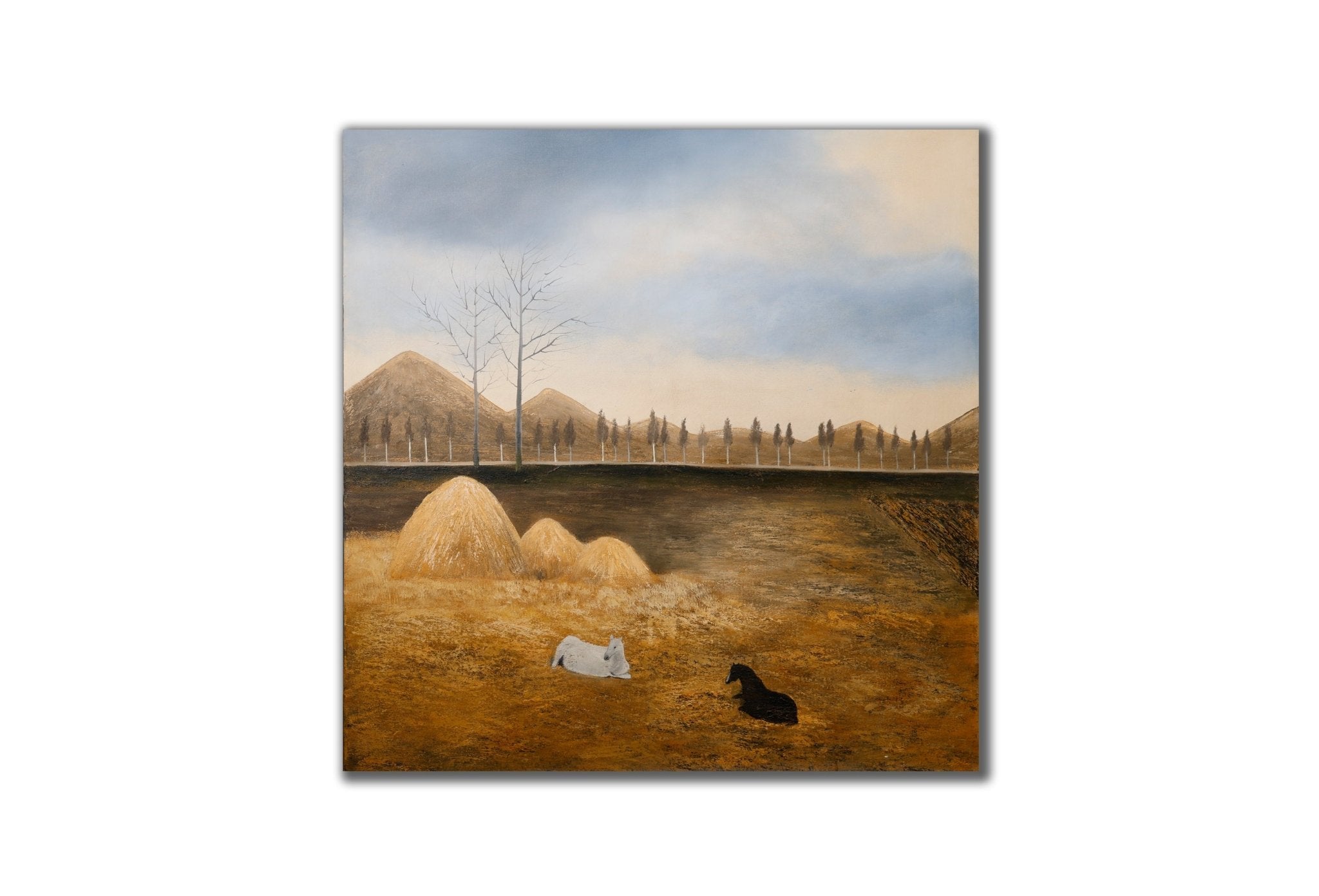 Friends on the Yellow Land — Oil | Original Painting by Chinese Artist | Magic Bear Art