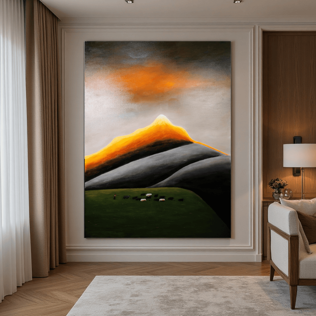 Gaze Upon Tibet Series | Large - Scale 59" × 78.7" | Original Painting by Chinese Artist | Magic Bear Art