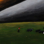 Gaze Upon Tibet Series | Large - Scale 59" × 78.7" | Original Painting by Chinese Artist | Magic Bear Art