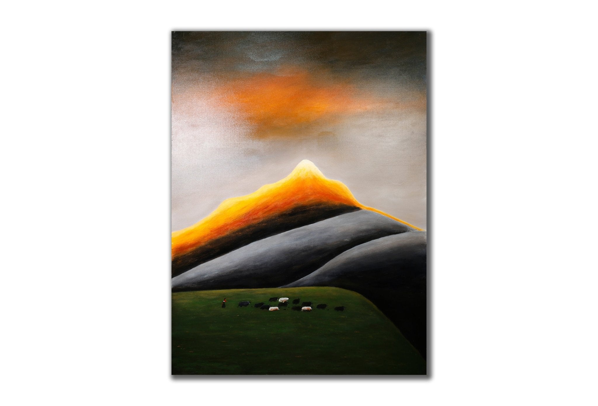 Gaze Upon Tibet Series | Large - Scale 59" × 78.7" | Original Painting by Chinese Artist | Magic Bear Art