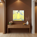 Golden Autumn | ink and color painting 19.3''× 18.1'' | Original Painting by Chinese Artist | Magic Bear Art