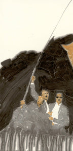 He Jun | Shout - 54.3'' × 26.8'' | Original Painting by Chinese Artist | Magic Bear Art