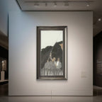 He Jun | Shout - 54.3'' × 26.8'' | Original Painting by Chinese Artist | Magic Bear Art