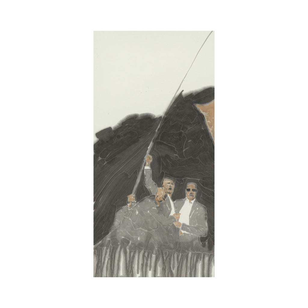 He Jun | Shout - 54.3'' × 26.8'' | Original Painting by Chinese Artist | Magic Bear Art