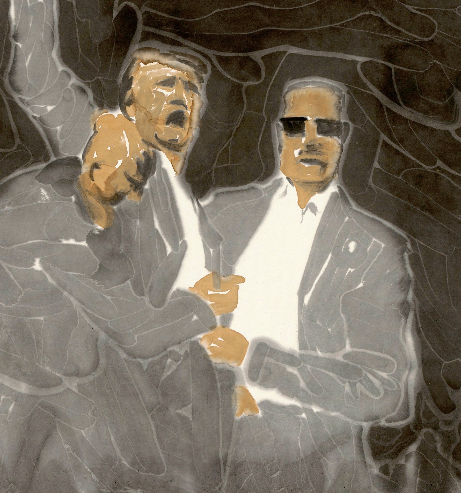 He Jun | Shout - 54.3'' × 26.8'' | Original Painting by Chinese Artist | Magic Bear Art