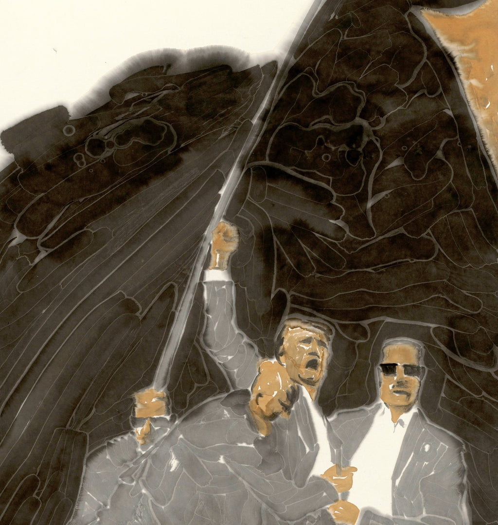 He Jun | Shout - 54.3'' × 26.8'' | Original Painting by Chinese Artist | Magic Bear Art