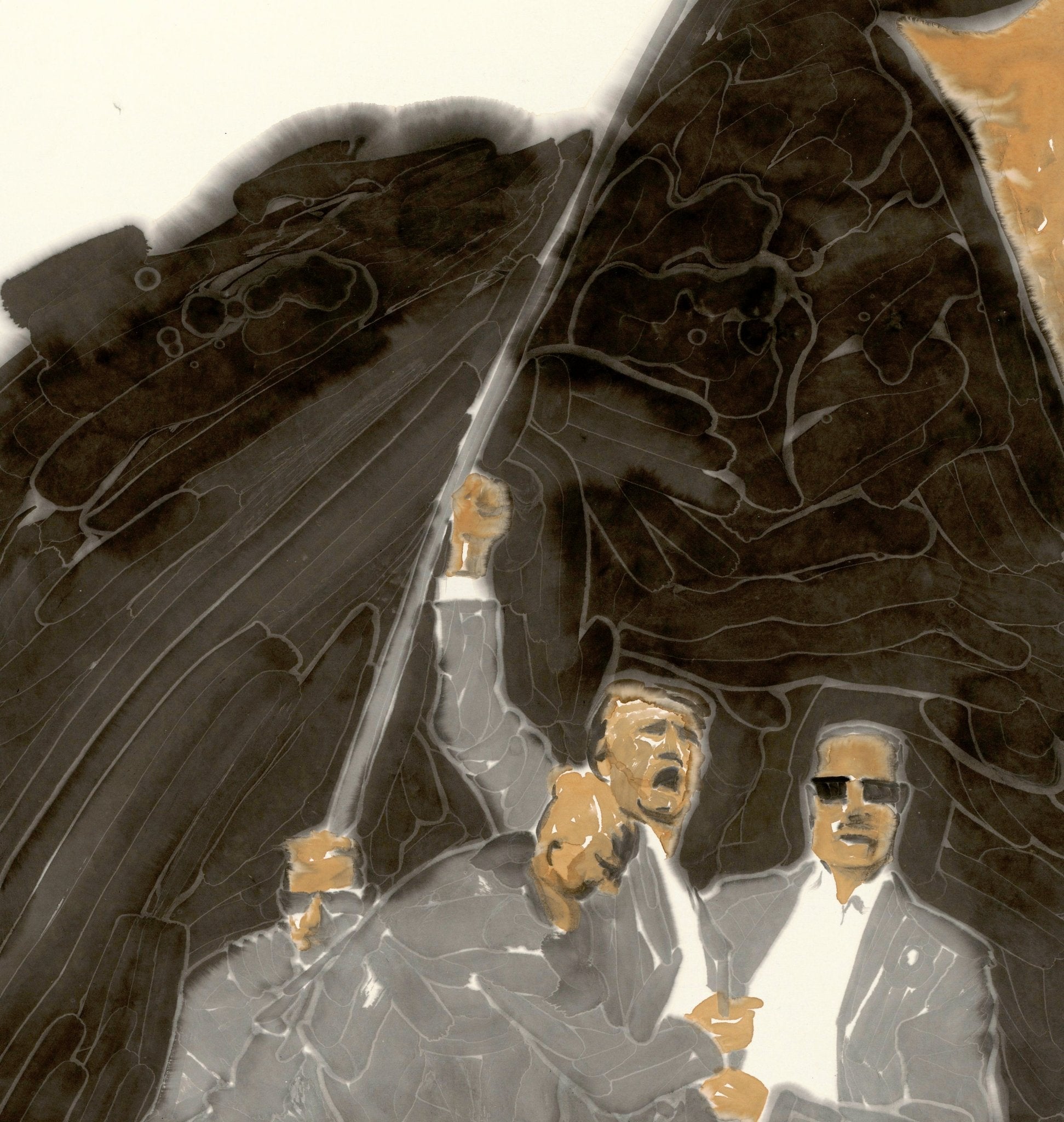 He Jun | Shout - 54.3'' × 26.8'' | Original Painting by Chinese Artist | Magic Bear Art