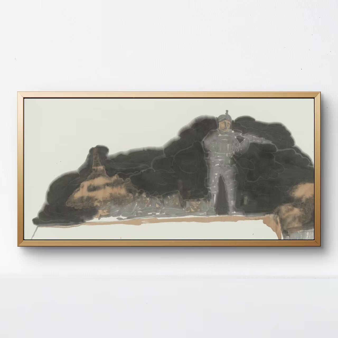 He Jun | Shout - 54.3'' × 26.8'' | Original Painting by Chinese Artist | Magic Bear Art