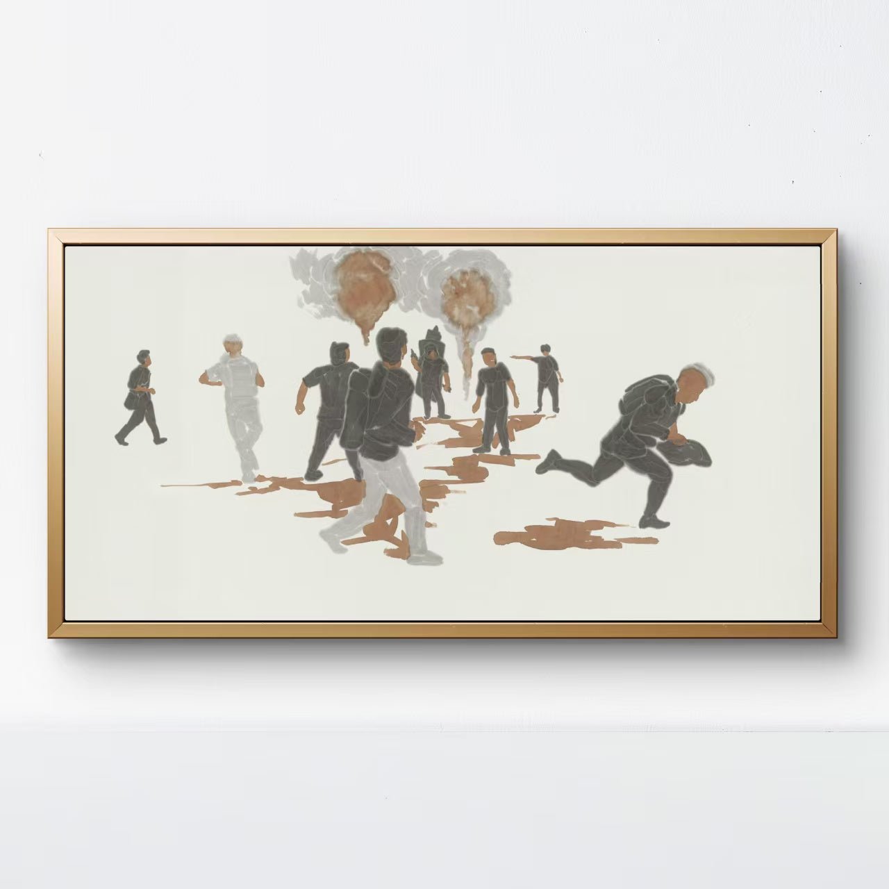 He Jun | Shout - 54.3'' × 26.8'' | Original Painting by Chinese Artist | Magic Bear Art