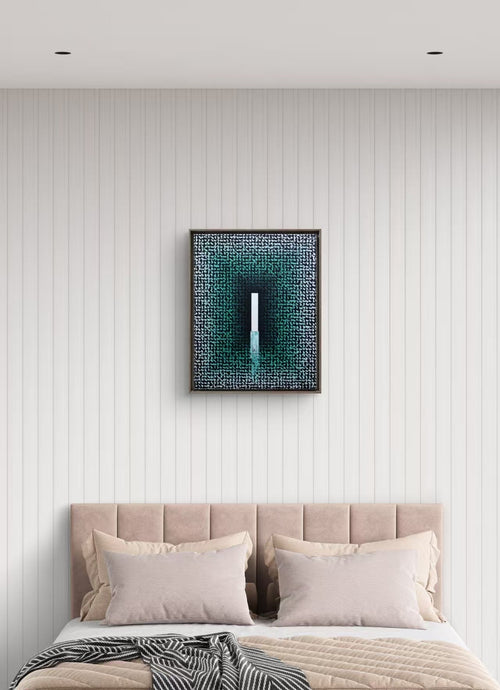 Hidden Utopia Series No. 2 - Oil on Canvas 15.7'' × 19.7'' | Chinese Original Painting | Magic Bear Art