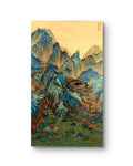 Hidden Valley of Blue Peaks | Chinese Original Painting | Magic Bear Art