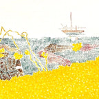 Horizon Series ｜ ink and color painting 19.7'' × 18.3'' | Original Painting by Chinese Artist | Magic Bear Art