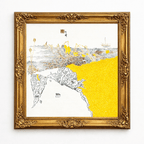 Horizon Series ｜ ink and color painting 19.7'' × 18.3'' | Original Painting by Chinese Artist | Magic Bear Art