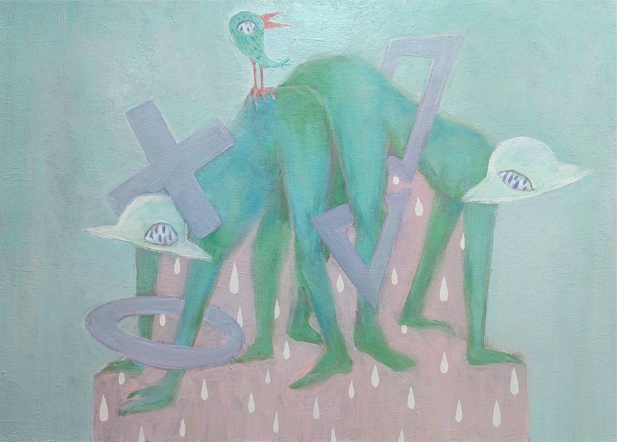 I Saw the Universe - Oil on Canvas 27.6'' × 19.7'' | Chinese Original Painting | Magic Bear Art