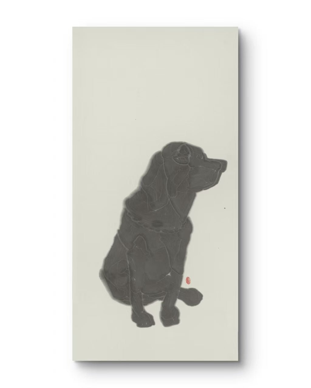 Ink Dog - Chinese ink painting 54.3'' × 26.8'' | Chinese Original Painting | Magic Bear Art