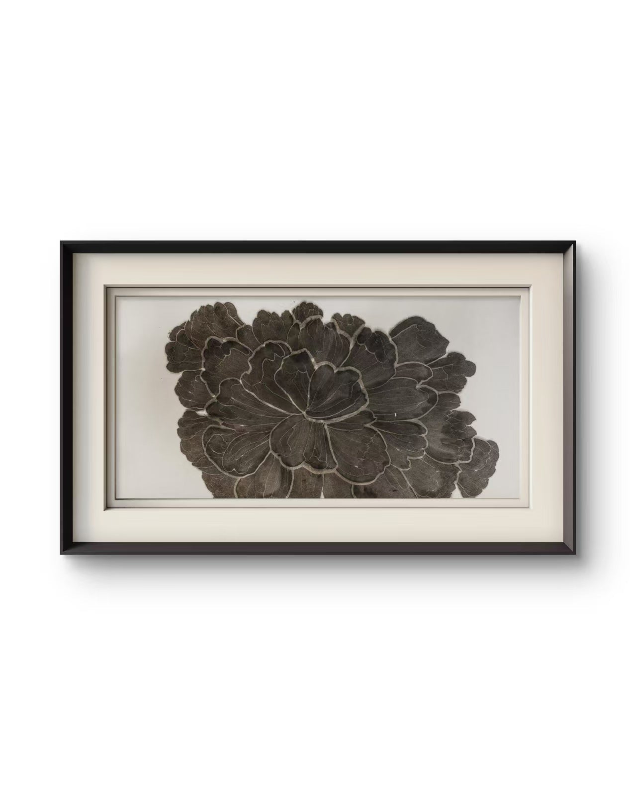 Ink Peony | Chinese Original Painting | Magic Bear Art